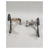 Pair of vintage horseshoe and spur coat hangers
