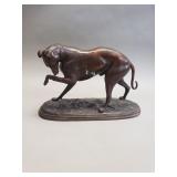 Vintage bronzed spelter Greyhound figurine