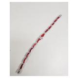 Sterling silver and red jasper bracelet