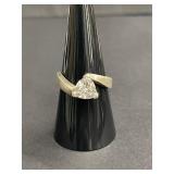 Vintage sterling silver and CZ ring