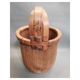 Vintage Chinese hand woven rive basket