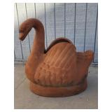 Vintage terracotta Swan planter