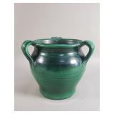 Vintage green pottery vase