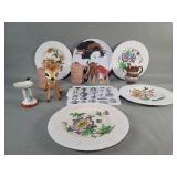 Box of miscellaneous English ceramic plates,