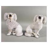 Antique English stabbard Shire confetti poodle