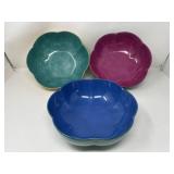 3 porcelain Laure Japy Limoges France melon bowls