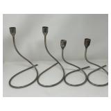 Four Towle electro plate candlesticks