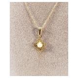 14k gold necklace with pearl pendant