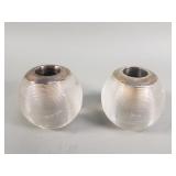 Mid century glass and sterling silver hallmarked