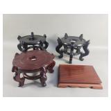 Group of Asian wood stands