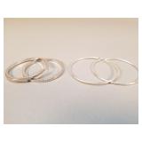 2 pairs of sterling silver hoop earrings