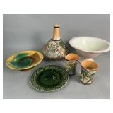 Group of vintage pottery bowls & composites