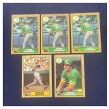 Lot of 1986 Topps rookie cards
