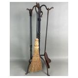Group of vintage iron fireplace tools