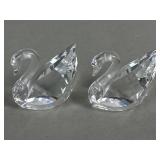 Pair of Swavorski crystal swan figurines