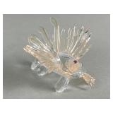 Signed Swavorski crystal fish figurine