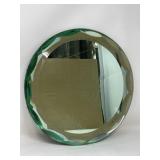 Large glass mirrored vanity tray