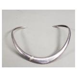 Sterling silver modernist style choker made in
