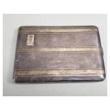 Art Deco sterling silver cigarette case with 14k