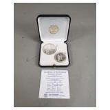 2 sterling silver commemorative set from the