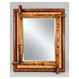 Vintage bamboo framed mirror