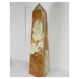 Monumental boho style onyx obelisk