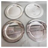 4 silver chargers