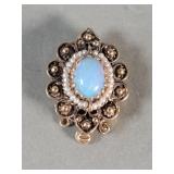 14k gold, opal, and pear necklaces clasp