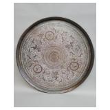Vintage Persian hand engraved brass table top