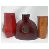 Three contemporary ceramic vases