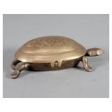 Vintage brass turtle trinket box