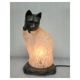 1996 glass cat lamp by Tin Chi