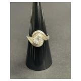 Vintage sterling silver and CZ ring