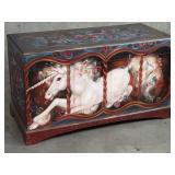 Signed and dated 1988 hand painted chest