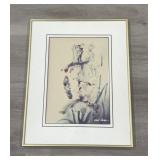 Framed signed Gary Wong art
