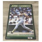 Framed Jose Conseco signed poster