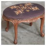 French Louis XV-style upholstered needlepoint