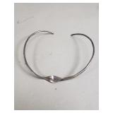 Sterling silver modernist style choker