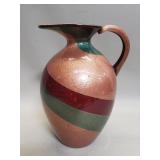 Hand blown art glass pitcher