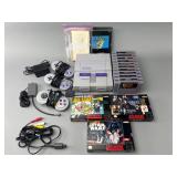 Super Nintendo Console with Games and Accessories