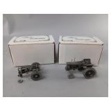Two Pewter Tractor Collectibles