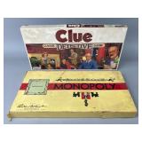 Clue and Monopoly Board Games Set