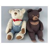 Two Stuffed Teddy Bears with Charming Details