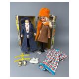 Vintage 1965 Furga Dolls With Accessories