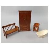 Miniature Wooden Furniture Pieces