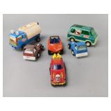 Six Die-Cast Toy Vehicles