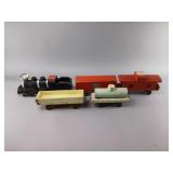 Wooden Toy Train Set with Four Cars