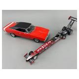 Die-Cast 1:18 Dodge Charger and Dragster Set