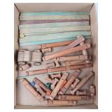 Wooden Building Block Set in Original Box