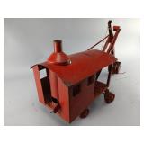 Red Metal Toy Steam Shovel Model